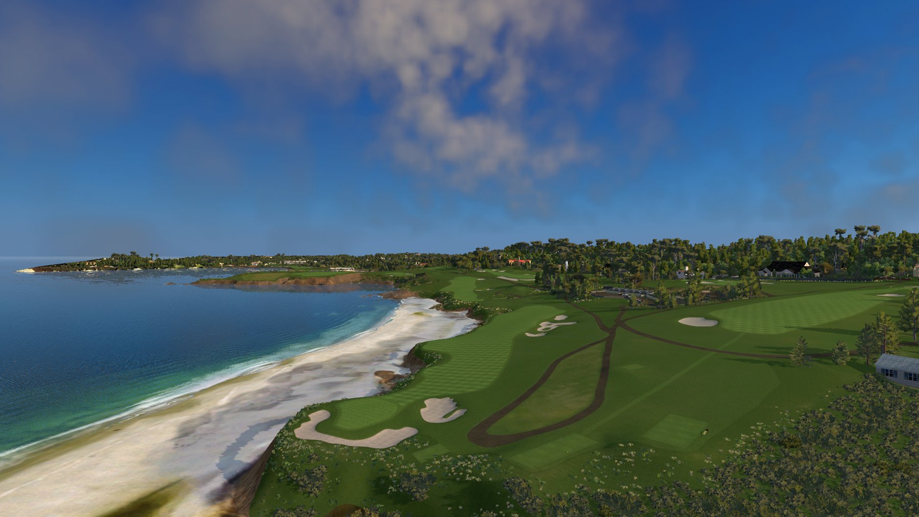 Indoor Golf Simulation of Pebble Beach
